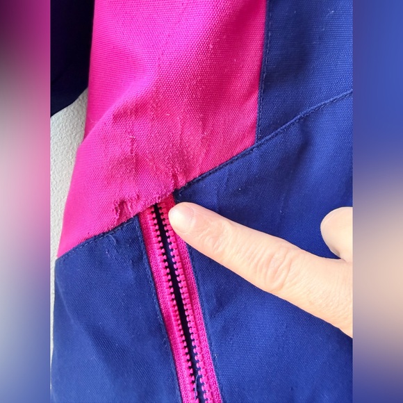 Kamik Girls Snow Coat Size 5 Insulated Hooded Ski Jacket - navy & pink - Picture 6 of 16